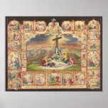 Passion and Life of Our Lord Jesus Christ Collage Poster