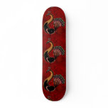 Passion Red Peacock Skateboard
