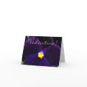 Passionate Purple-Blue Pansy Valentine cards