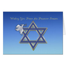 Passover Dove Star Greeting Cards