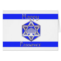 Passover Pesach Greeting Shalom Jewish Hebrew Star Greeting Card