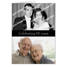 Past and Present Diamond Anniversary Invitation Card