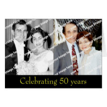 Past and Present Golden Anniversary Card