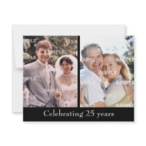 Past and Present Silver Anniversary invitation