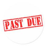 Past Due stickers