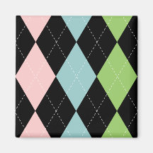 Pastel Argyle Magnet