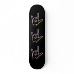 Pastel ASL I Love You Skateboard