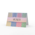 Pastel Baby Shower Greeting Card