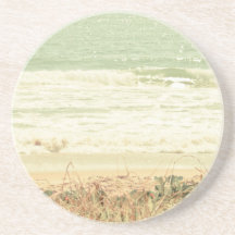 Pastel Beach Photography Beverage Coaster