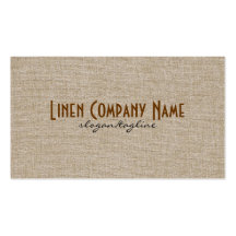 Pastel Beige Natural Linen Burlap Fabric Look Business Card Template