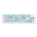 Pastel blue roses bumper stickers