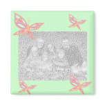 Pastel Butterfly template magnet
