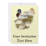 Pastel Call Duck Family invitations