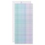 pastel colored gingham pattern full color rack card