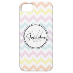 Pastel Colours Chevron Monogram iPhone 5