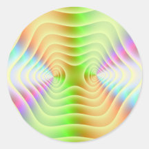 Pastel Contours Round Sticker