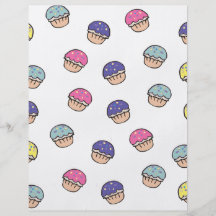 Pastel Cupcakes Pattern Flyers