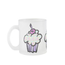 pastel dots cupcake coffee mugs