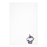 pastel dots cupcake personalized stationery