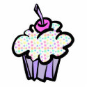 pastel dots cupcake photo sculptures