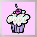 pastel dots cupcake posters