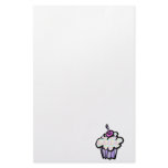 pastel dots cupcake personalized stationery