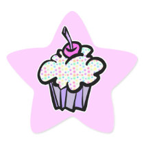 pastel dots cupcake stickers