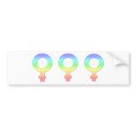Pastel Female Symbol bumper stickers