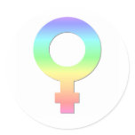 Pastel Female Symbol stickers