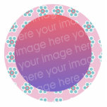 pastel flower icons photo frame photo sculptures