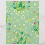 pastel flowers abstract personalized flyer