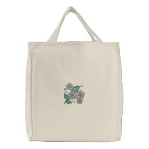 Pastel Flowers Embroidered Bag