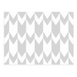 Pastel Gray and White Chevron Pattern. postcards