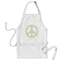 Pastel Green Peace Sign Aprons