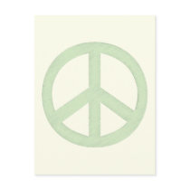 Pastel Green Peace Sign