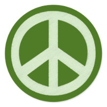 Pastel Green Peace Sign