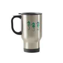 Pastel Green Watercolor Seahorses Mugs