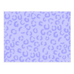 Pastel Lilac Purple Leopard Print Pattern. postcards