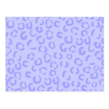 Pastel Lilac Purple Leopard Print Pattern. Postcard