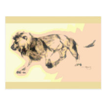 Pastel Lion ~ Postcard