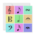 pastel music symbols invitations