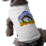 Pastel Nativity Scene, Hand Painted Dog Tshirt