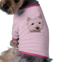 pastel on canvas westie pet clothing