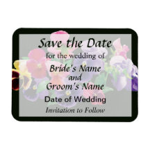 Pastel Pansies Save the Date Magnets