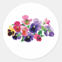 Pastel Pansies Sticker