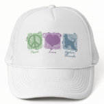 Pastel Peace, Love, and Afghan Hounds Trucker Hats