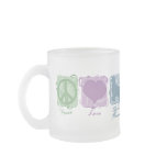 Pastel Peace, Love, and Afghan Hounds Coffee Mug