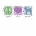 Pastel Peace, Love, and Akitas t-shirts