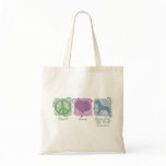 Pastel Peace, Love, and American Pit Bull Terriers Canvas Bag