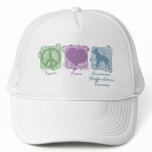 Pastel Peace, Love, and AmStaffs hats